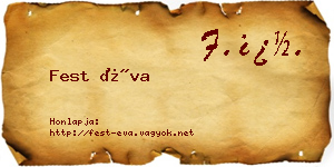 Fest Éva névjegykártya